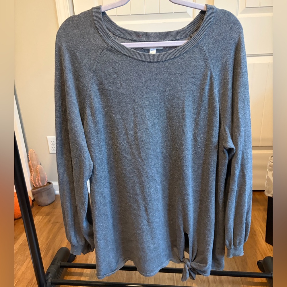LC Lauren Conrad Charcoal Knit Top
